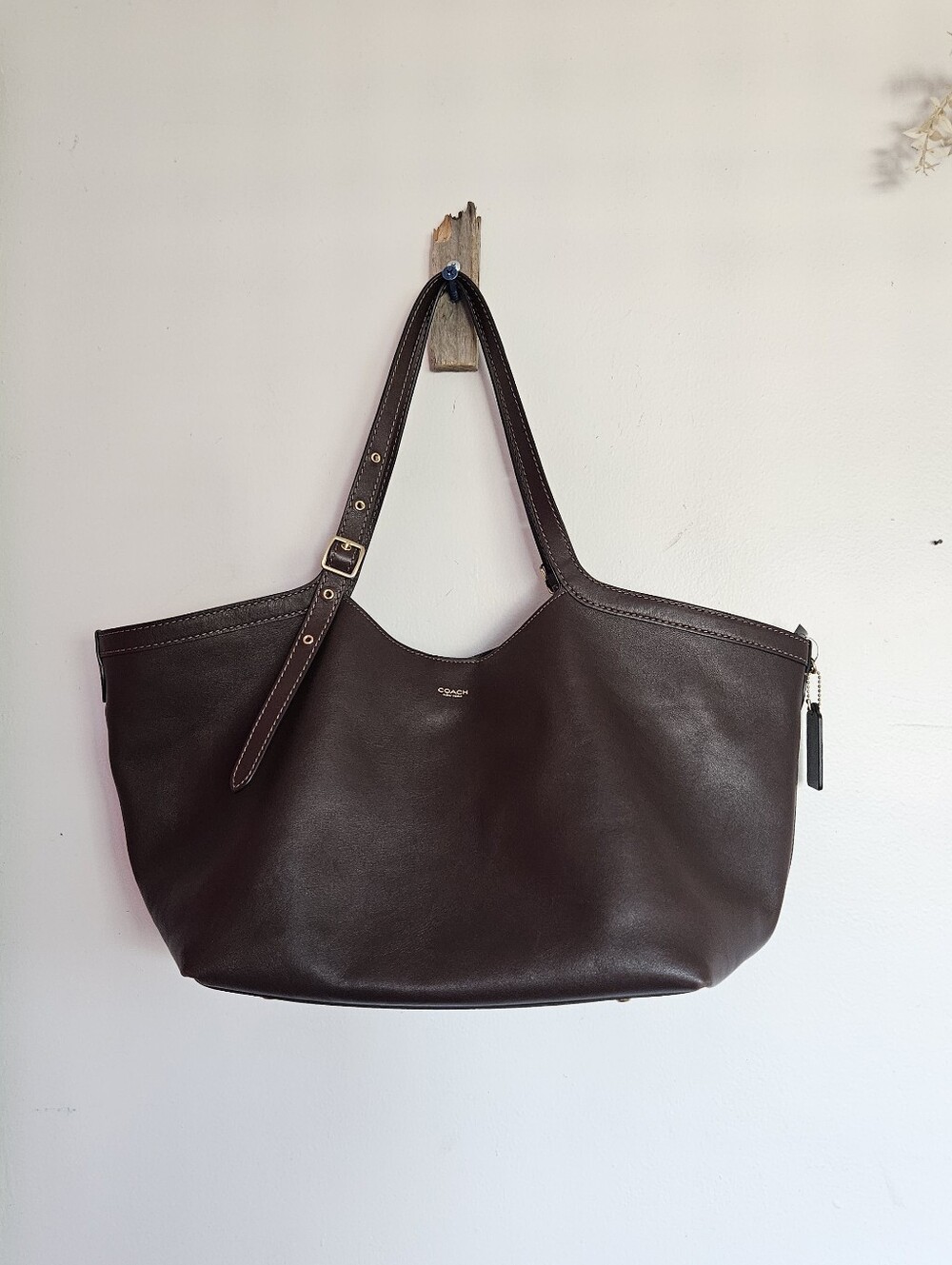 Coach Gramercy Tote, Maple Fall Chocolate Coffe Brown Full Grain Leather